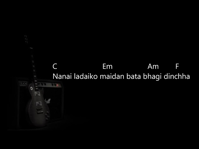 Yo man ta mero Nepali ho 1974 AD Official lyrics video with guitar chords Guitar lesson class=