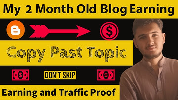 My 2 Month Old Blog Earning and Traffic Proof Blogging Earning In 2021 Copy Past Blogging Topic