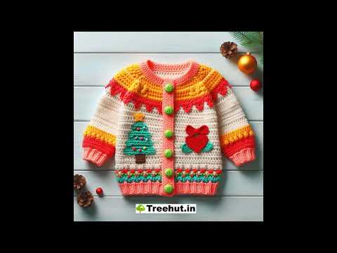 Christmas Crochet Cardigan Ideas for 8 year olds