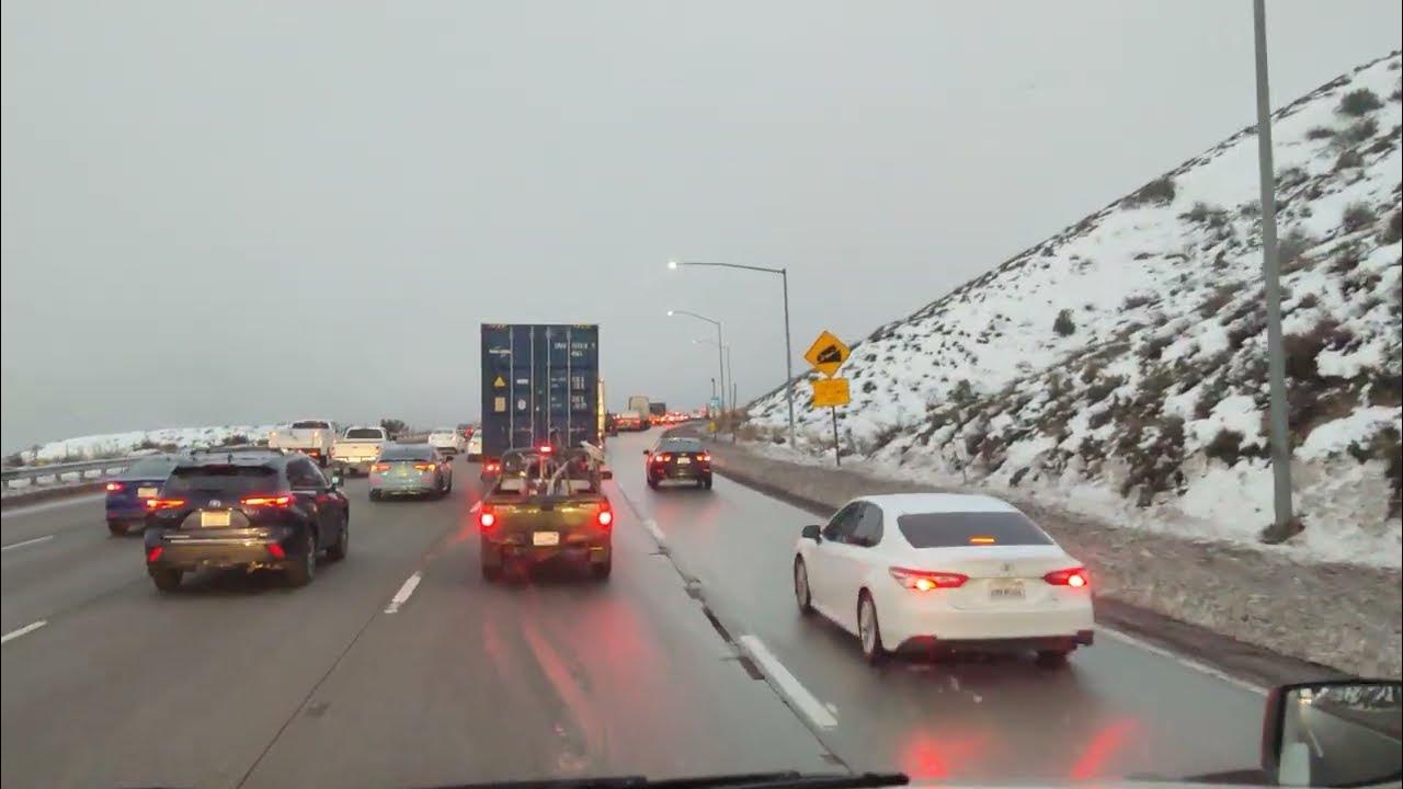 Snow on the Cajon Pass YouTube