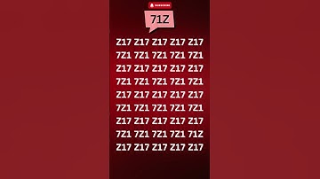 Only 5% can spot 71Z in 5 seconds! Are you one of them🙋#trending #viral #shorts #youtubeshorts