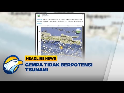 Gempa Bermagnitudo 6 Guncang Barat Daya Pacitan