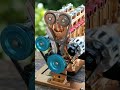 Teching Inline 4-cylinder car engine model building kit. #engine #diyprojects #youtubeai