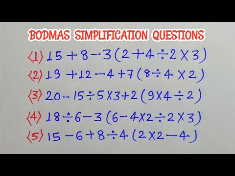 Bodmas simplification questions | bodmas questions | bodmas maths