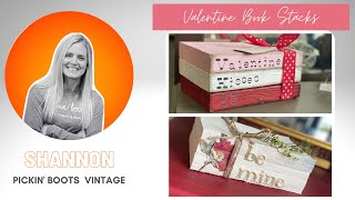 How to Create a Valentine Book Stack