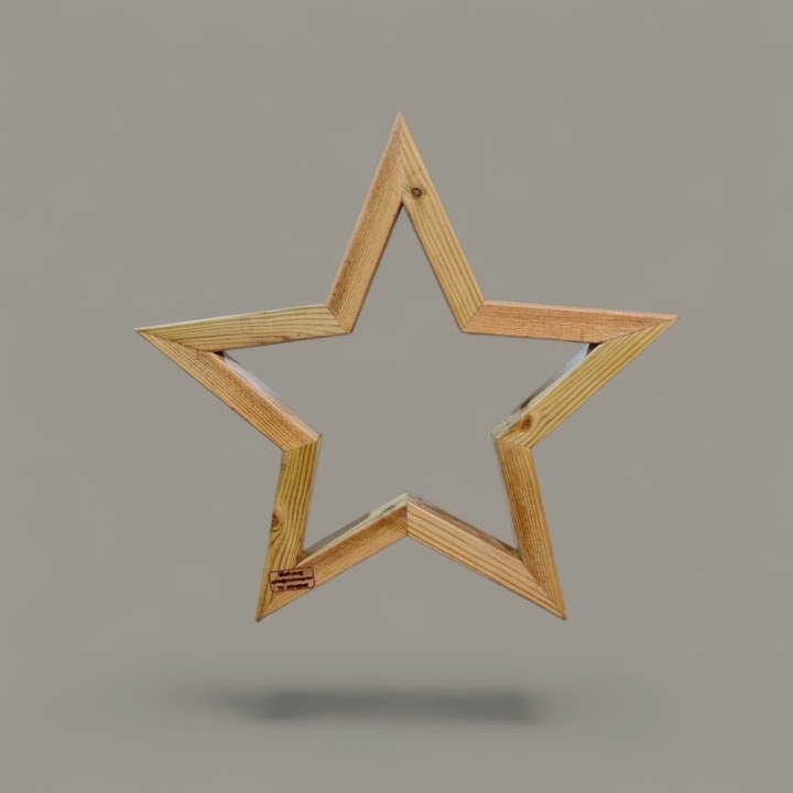 How to make a wooden christmas star #shorts