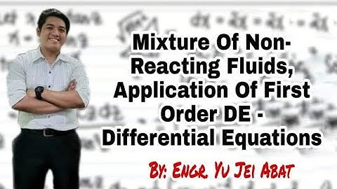 Mixture of Non-Reacting Fluids, Application of First Order DE - Differential Equations