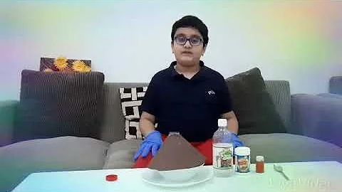 Volcano challenge/vinegar & baking soda volcano🌋/how to make volcano eruption experiment DIY at home
