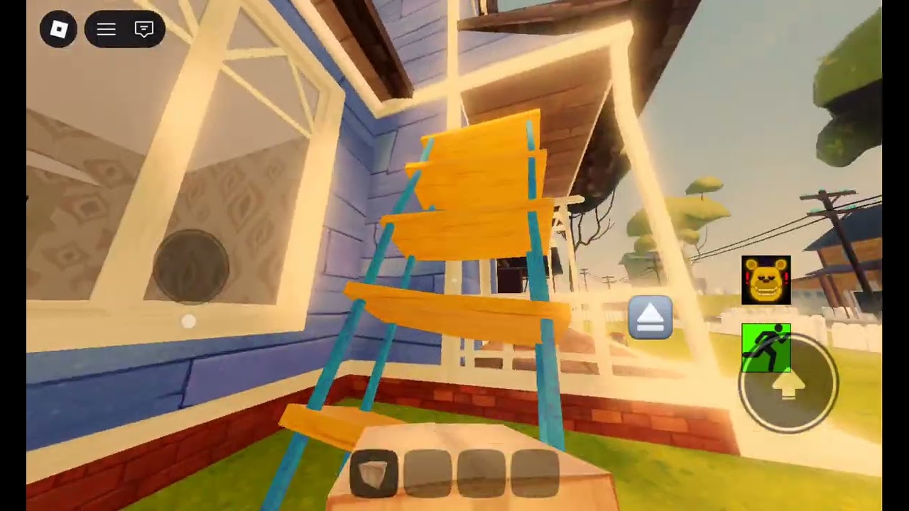 Pasándome hello neighbor en roblox con los otros animatronicos rápidos.