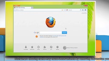 How to clear the cache in Mozilla® Firefox on a Windows® 8 PC
