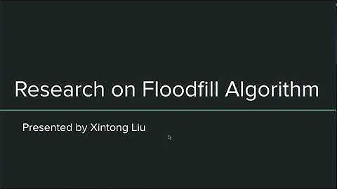 Presentation of floodfill