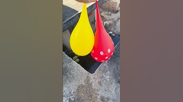 Experiment: Will a water balloon explode if it rolls down from a tall building? 💥🎈 #balloon