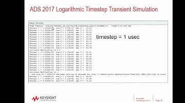 Faster Electro-thermal Simulation with Logarithmic Timestep in ADS