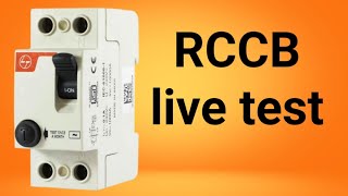 RCCB / RCD live test | Electrical hospital
