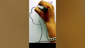 Simple Tree Drawing - Draw for Kids | #Kids #Drawing #Tree #Short #Viral #sketch #art