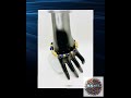 Blue Tigers Eye Natural Gemstone Bracelet with Micro Paved Rectangular CZ Bar &amp; Spacers, Rhinestones