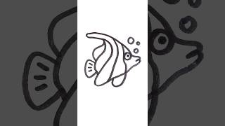 how to draw fish for kids #viral #drawing #cricket #youtubeshorts #trending #art #fishing #yt