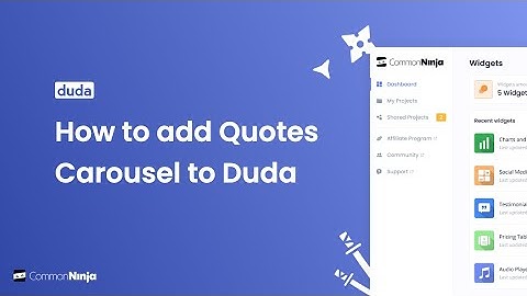 How to add a Quotes Carousel to Duda