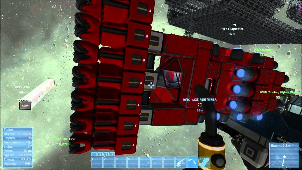 Space Engineers - Ep 2 - Efficient Mining Ships - YouTube