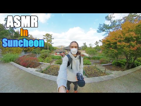 ASMR Let's walk in a huge park and attend a Korean Traditional Performance in Suncheon, South Korea!