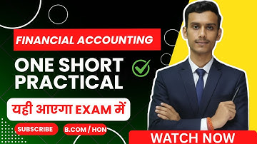 FINANCIAL ACCOUNTING | 1 SHOT | DU SOL | #du#sol |All Important Topic | QUESTIONS #exam# Cover ✅🔥