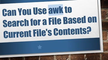 Can You Use awk to Search for a File Based on Current File