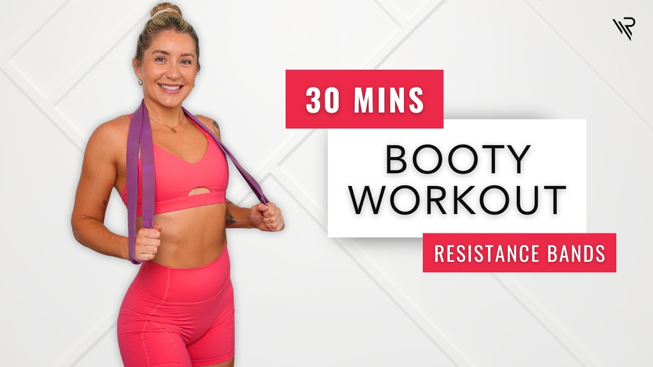 30 Min Resistance Bands BOOTY Workout (No Repeats) Beginner Friendly