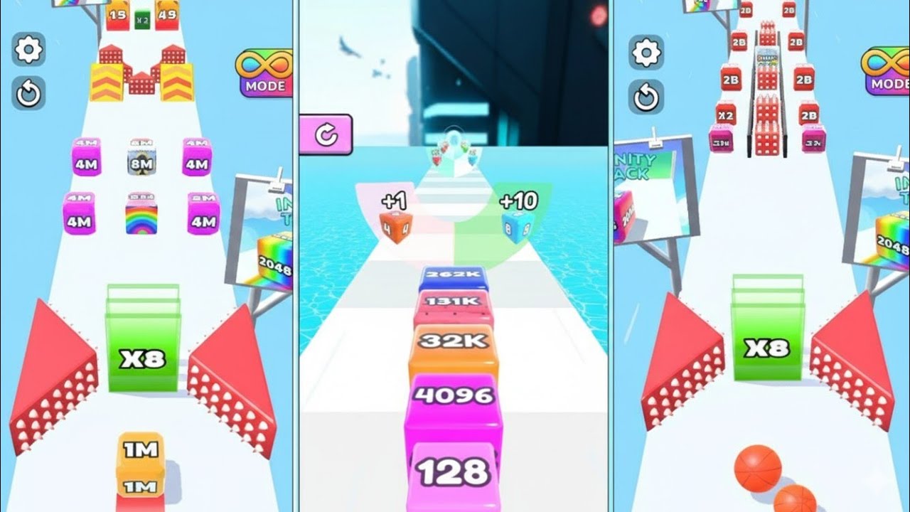 🔥 Mega Cube Fight! Jelly Run 2048 🟦 vs Jelly Tube Run 🧊 | Insane Gameplay