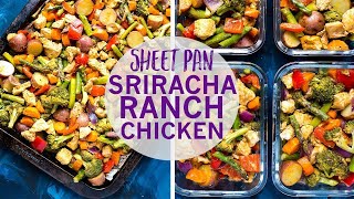 Sheet Pan Sriracha Ranch Chicken