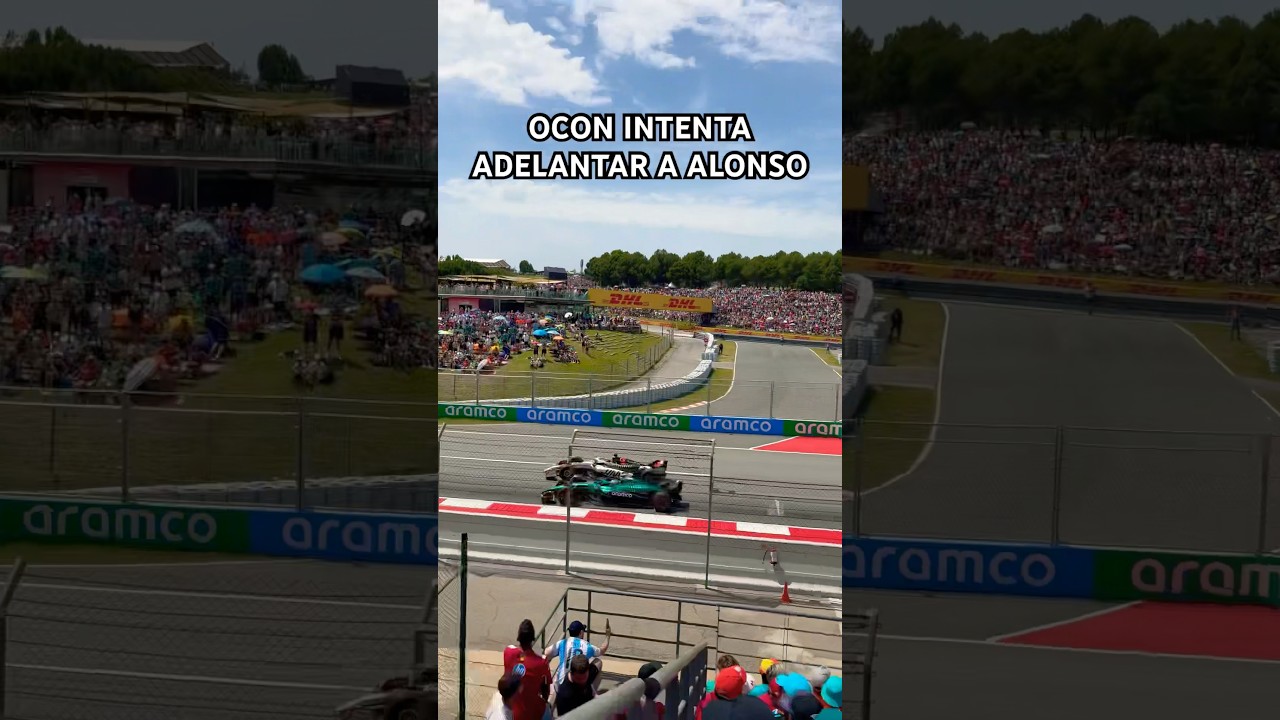 Defensa brutal de Alonso! #f1 #barcelonagp #astonmartin #alonso #ocon #formula1 #fernandoalonso