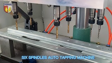Six spindles auto tapping machine, drilling or tapping multiple holes
