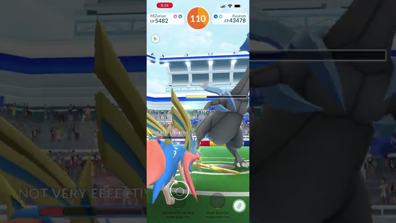 Kyurem Solo with Cloudy Weather boost and Zacian Adventure Effect 