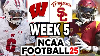 Wisconsin at USC - Week 5 Simulation (2024 Rosters for NCAA 14)