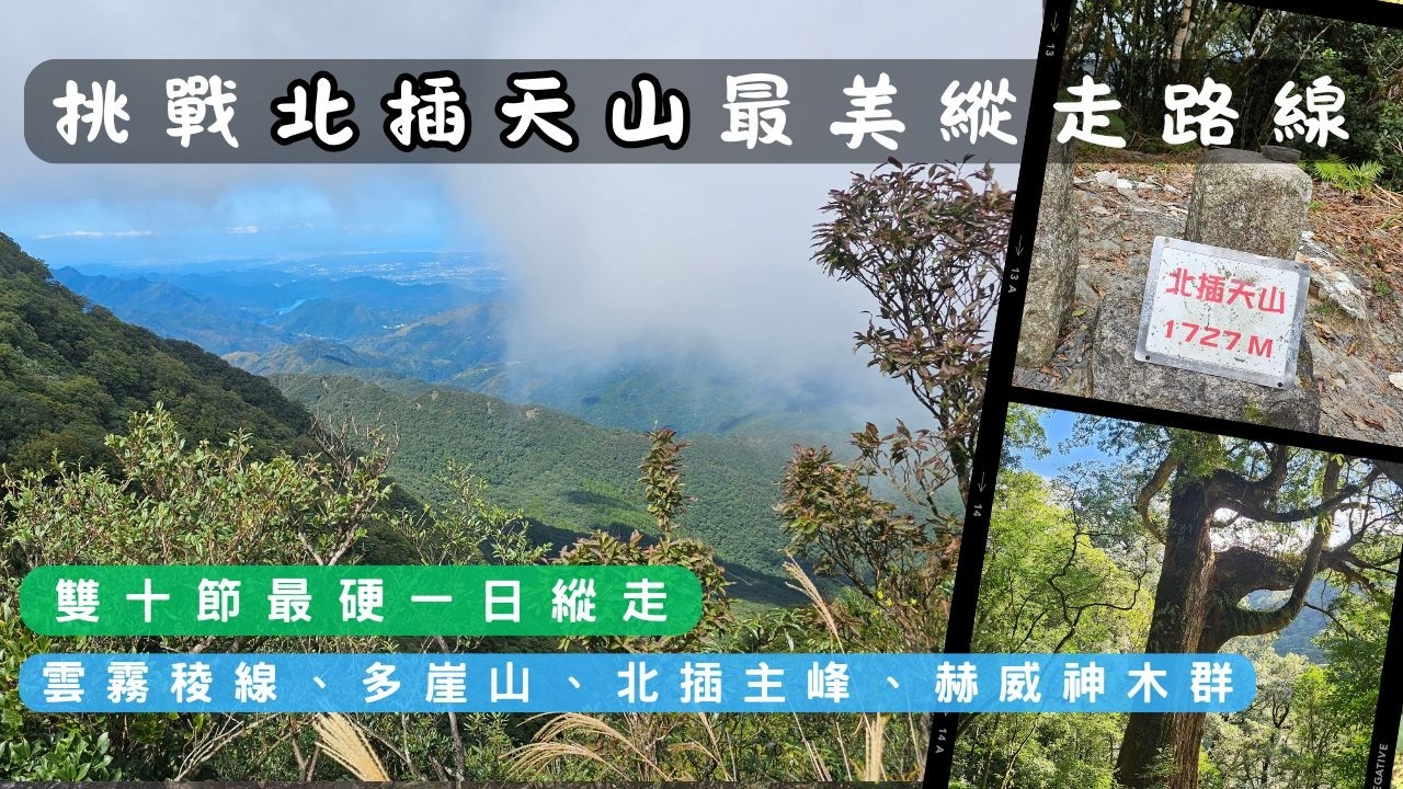 雙十節北插天山縱走｜雲霧稜線、多崖山、北插主峰、赫威神木群全記錄