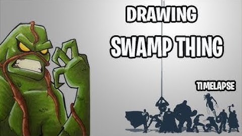 Drawing Swamp Thing with Copic markers- Timelapse