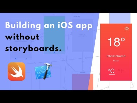 Building an iOS app without storyboards. How to create UIViews in code (Weather App #1)