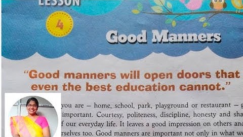Class II MORAL SCIENCE      GOOD MANNERS