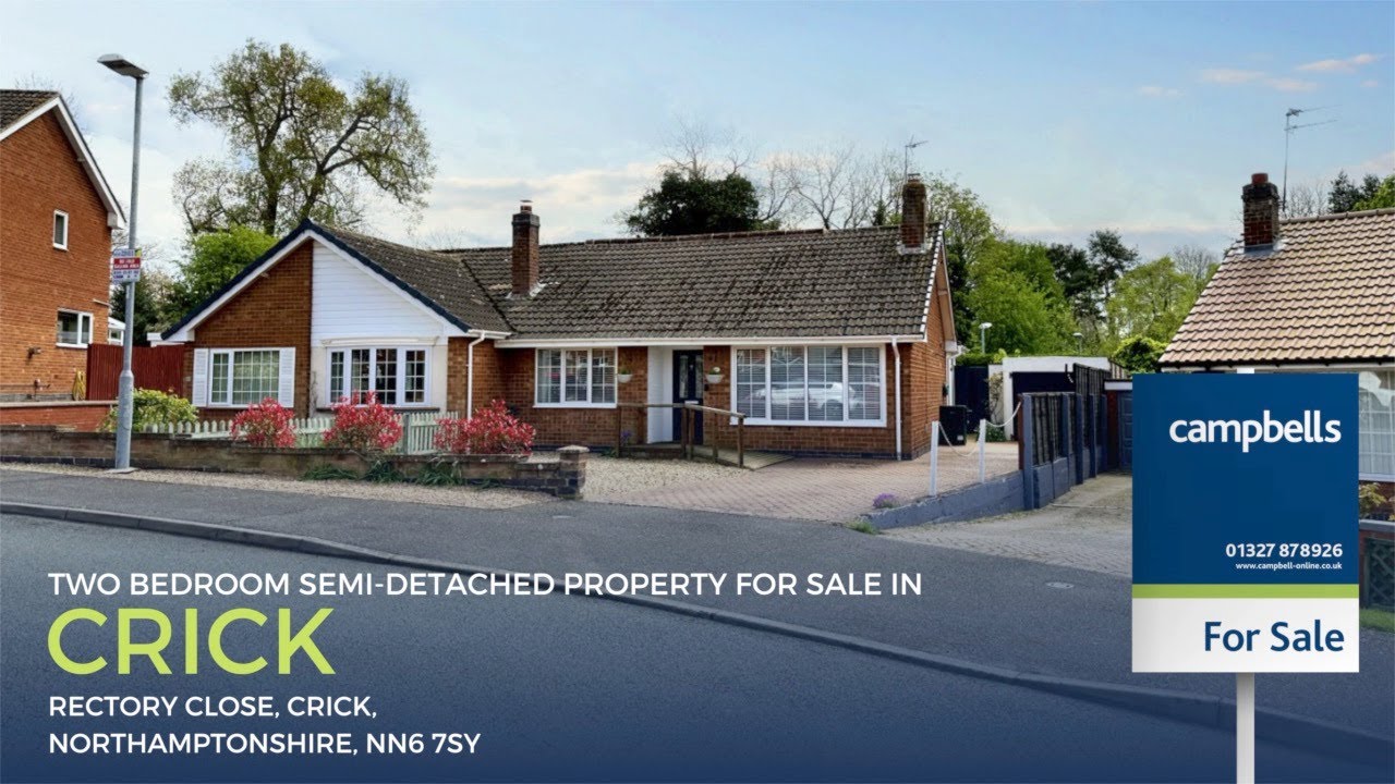 Two Bedroom SemiDetached Property For Sale in Crick, Northamptonshire YouTube