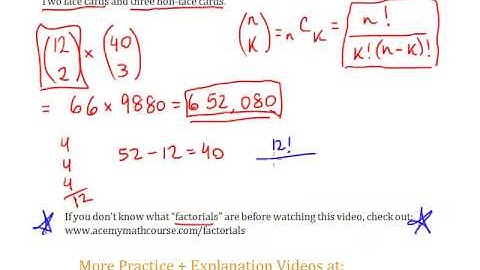 Combination (Combinatorics & Probability) Cards Word Problem #3