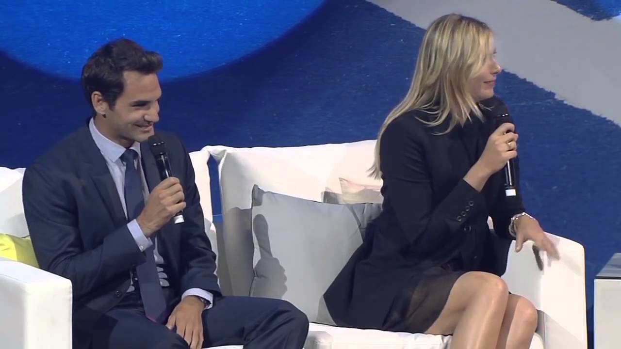 Unicorns, presents & glitter   Federer & Sharapova talk Christmas   Brisbane International 2016