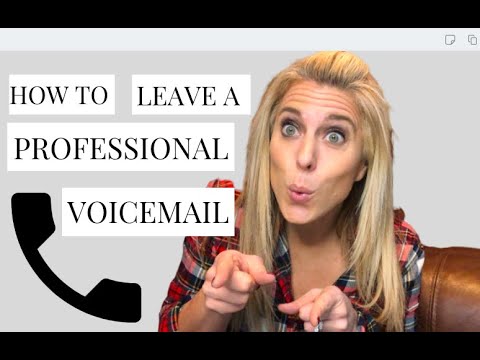 How to Leave a Professional Voicemail - YouTube