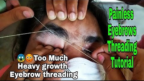 Thik to thin eyebrows threading tutorial for beginners, Perfect shape of eyebrows threading tutorial