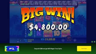 Nice hit on Bigger Bass Bonanza max stake played on Vegas Slots Online