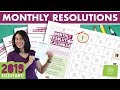 Set Monthly, not Yearly Resolutions!   FREE PRINTABLE! #kickstart2019