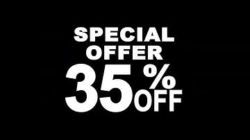 Special Offer 35% Precent Off Glitch Effect Text Distortion 4K Loop Animation