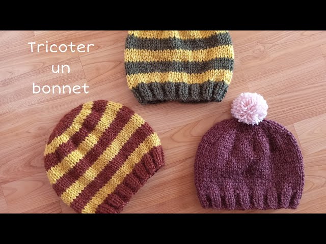 Bonnet godron naissance - Mes tricots et astuces