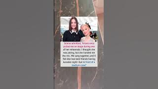 Selena admitted, “Ariana once pulled me on stage during one #selenagomez #arianagrande #shortsfeed