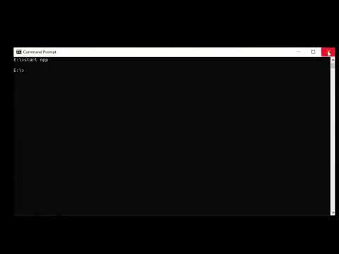 open notepad ++ with cmd