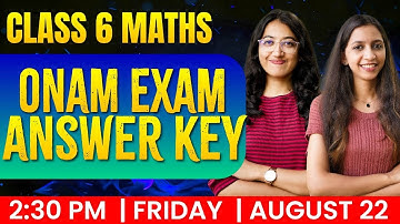 Class 6 Maths Onam Exam | Answer Key |  Exam Winner