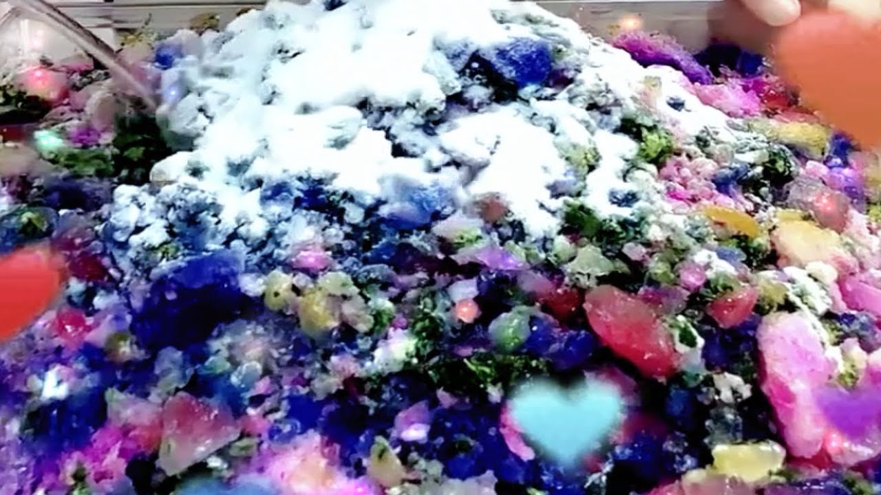 ASMR SHAVED ICE EATING/Eating crushed ice in beautiful colors